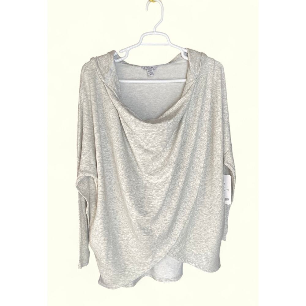 Athleta Purana wrap sweatshirt women’s size XL fog gray